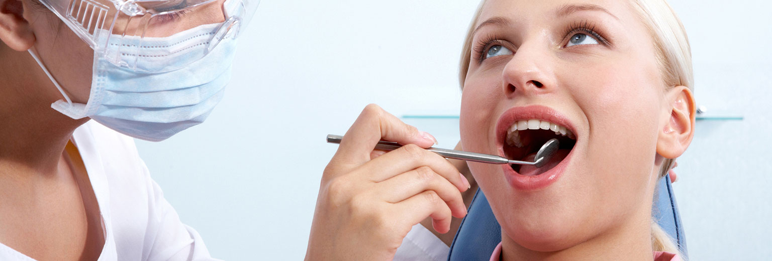 Lady having a dental filling